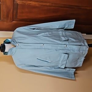 VINTAGE BROMLEY COAT JACKET L BLUE COLLECTION WOMEN'S